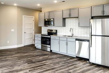 White or black tile backsplash